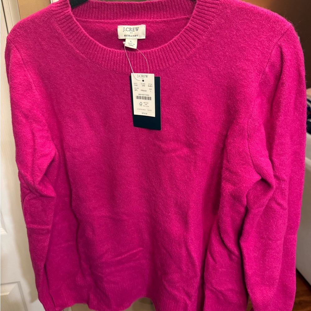 J. Crew Women's Sweater in Bold Pink